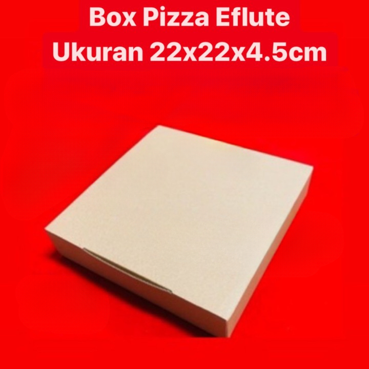

( 10 pcs ) Dus Pizza Coklat Polos Kotak Box Packaging Kue Ukuran 22x22x4 cm