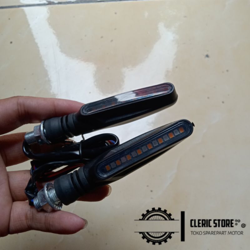 LAMPU SEN MOGE DRL SEN RUNNING SEMUA MOTOR DRAT 10 MUR 14MM PANJANG 9CM