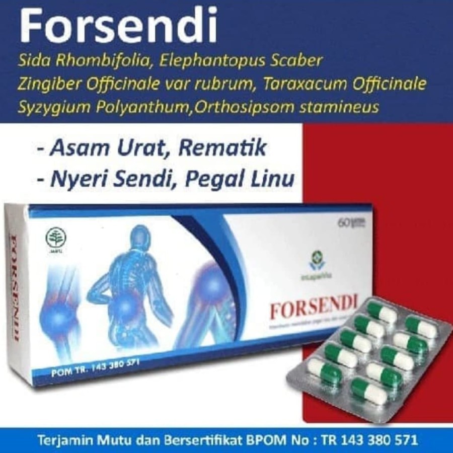 FORSENDI 1Kotak isi 60 kapsul original 100%