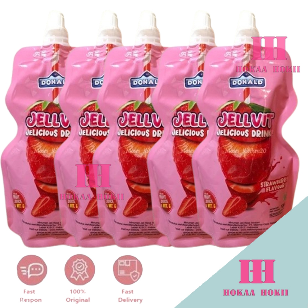 

Donald Jell Vit Jelly Drink Pouch Isi 5 Pcs x 130ml