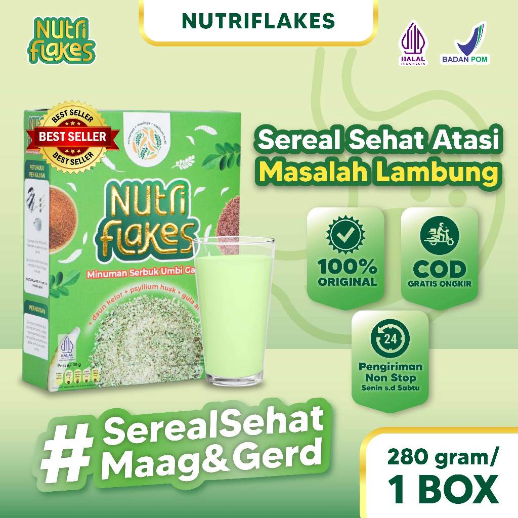 

NUTRIFLAKES SEREAL UNTUK ASAM LAMBUNG & MAAG KRONIS