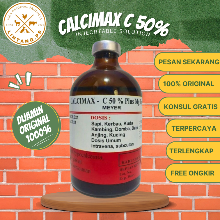 Calcimax-C 50% 100 ml - Obat Ternak Ambruk - Obat Sapi Ambruk