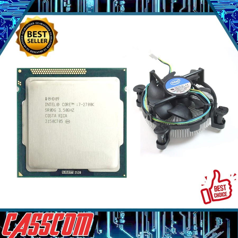 PROCESSOR CORE I7 2700K (3.5Ghz) Socket 1155 + Fan Intel
