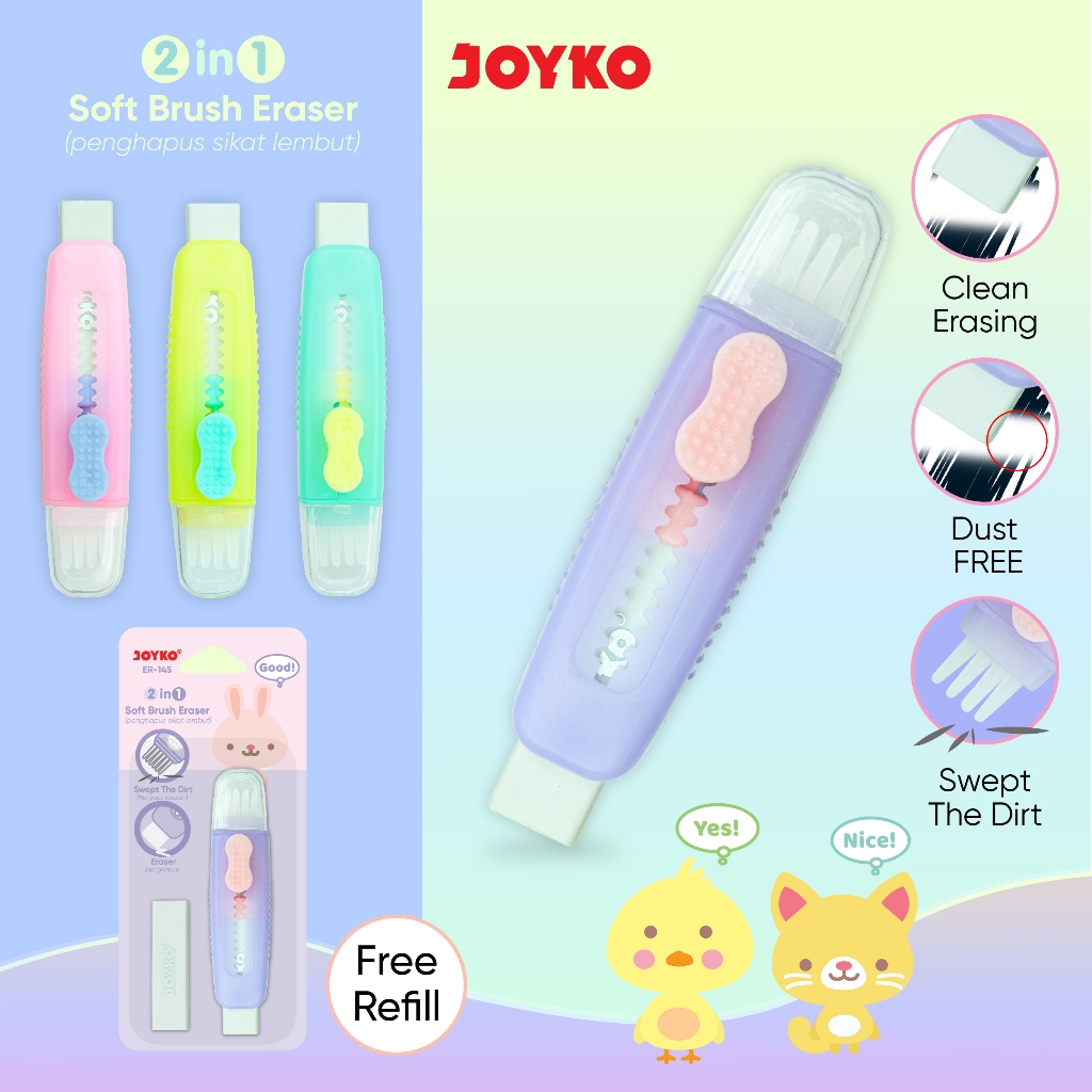 

Penghapus Eraser Joyko ER-145 2 In 1 Soft Brush Eraser
