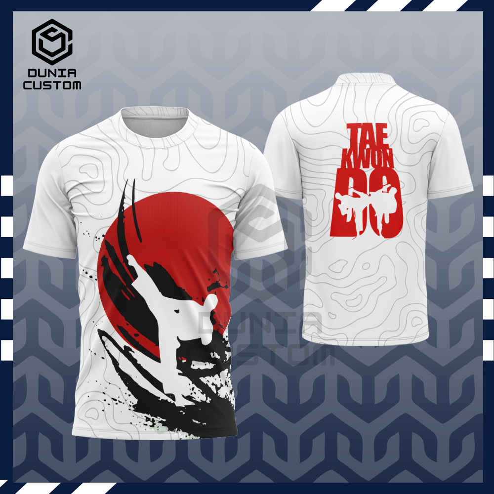 Baju Taekwondo Kaos Jersey Pria Taekwondo Free Custom Nama