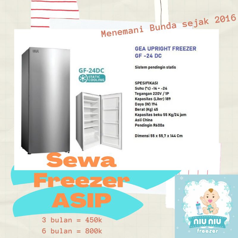 Niuniu Freezer - Freezer ASI 12 bulan 190 ltr