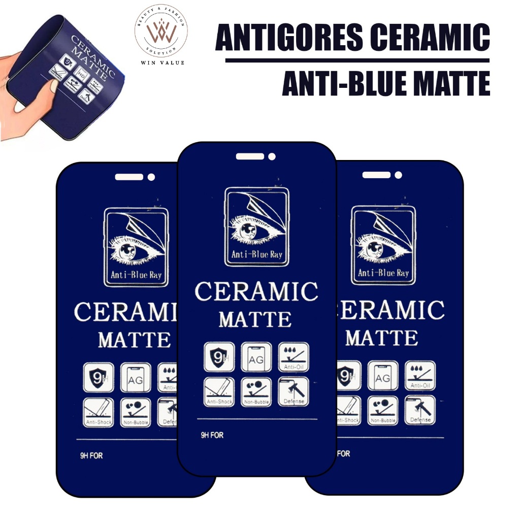 Antigores Ceramic Blue Matte Anti Glare Anti Radiasi Blue Ray Antigores Iphone 5G Iphone 5S Iphone 6