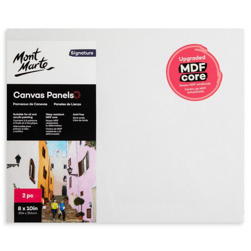 

(IAS) Mont Marte Canvas Panels Signature 2pc 20.4 x 25.4 cm (8x10in) / Kanvas Lukis