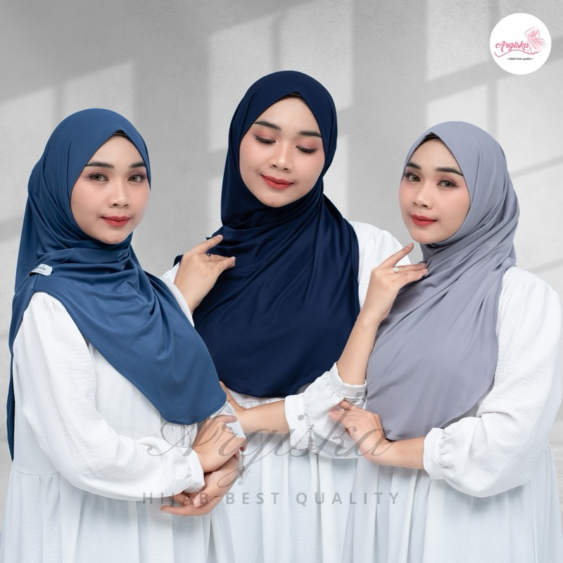 ARGISKA-Hijab malay SABILA non pad/ khimar instan pelintir/ bergo instan jisoo non pad
