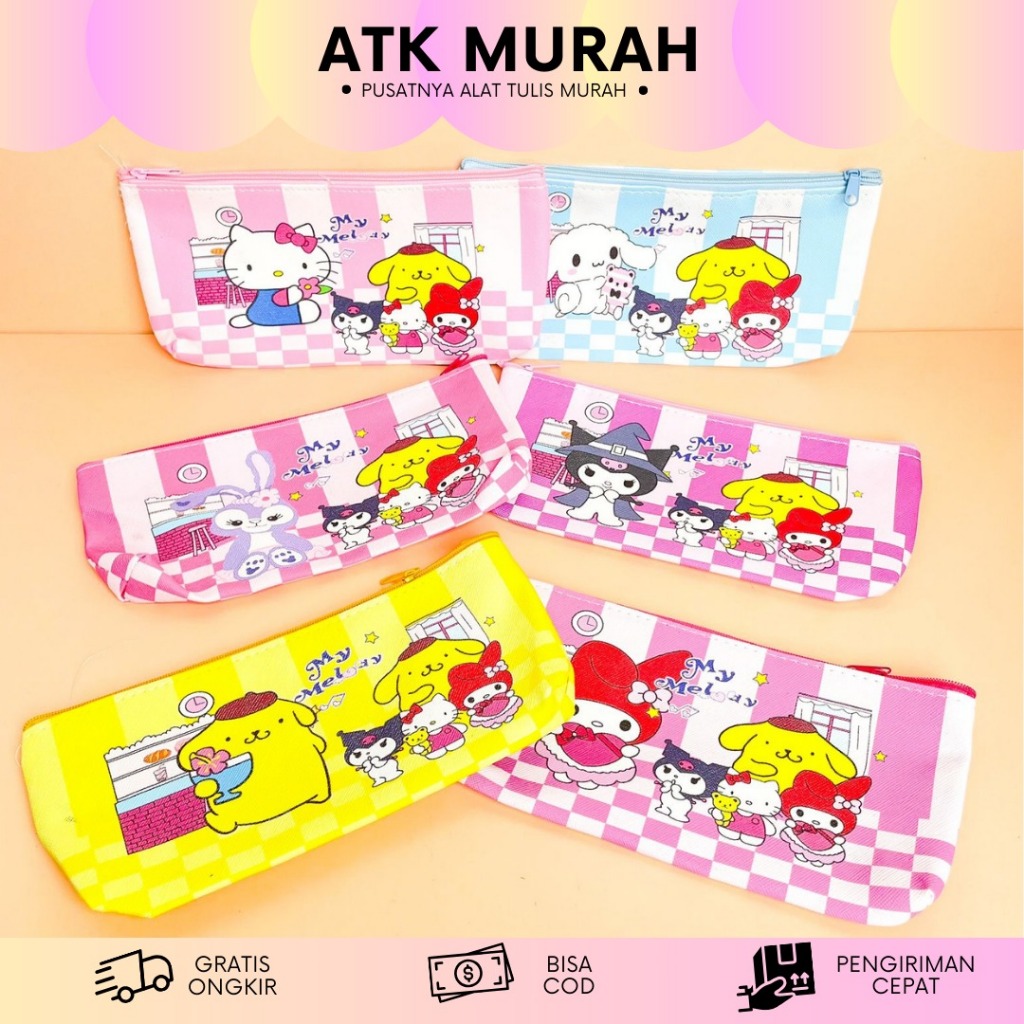 

TEMPAT PENSIL SANRIO BAHAN KANVAS KP-1247 KOTAK CASE TEMPAT PENSIL ALAT TULIS KANTOR COD SOUVERNIR HADIAH