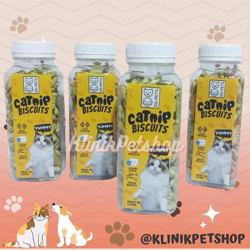 Catnip Biscuit Snack Kucing - Biskuit Catnip Botol 100gr