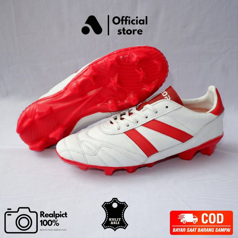 sepatu bola kulit original AOZORA MANKAI FG bahan kulit kangguru nyaman dipakai sudah dijahit