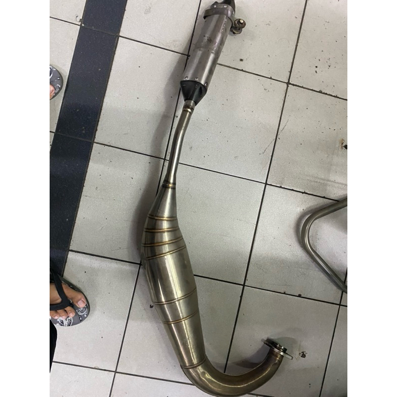 knalpot stainless ninja 150 rr r9 original