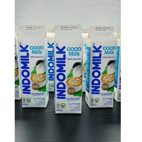 

INDOMILK Good Milk 100% Fresh Milk 950ml (Susu Pasteurisasi-Pasteurized Milk) Plain For Barista