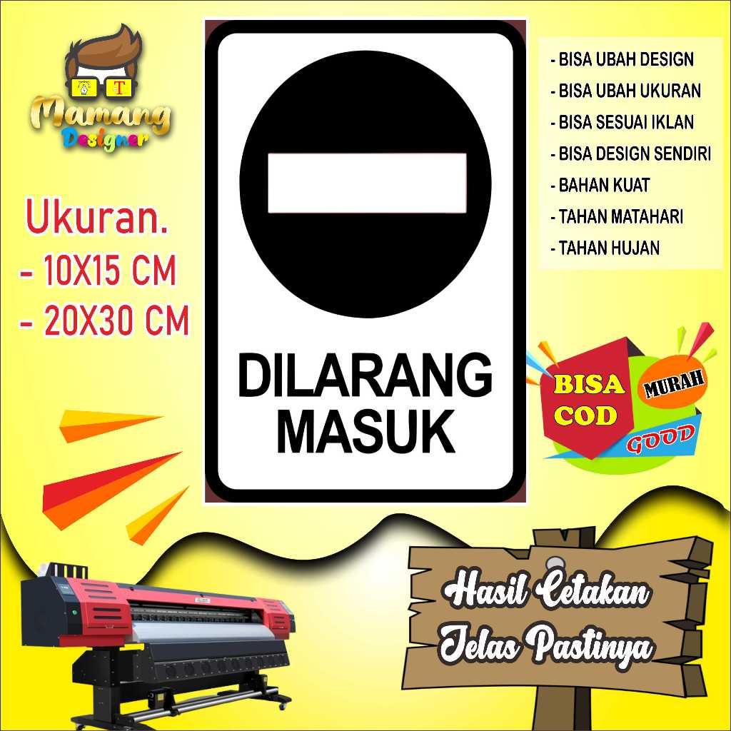

Cetak Sticker Untuk Pintu Dilarang Masuk Putih