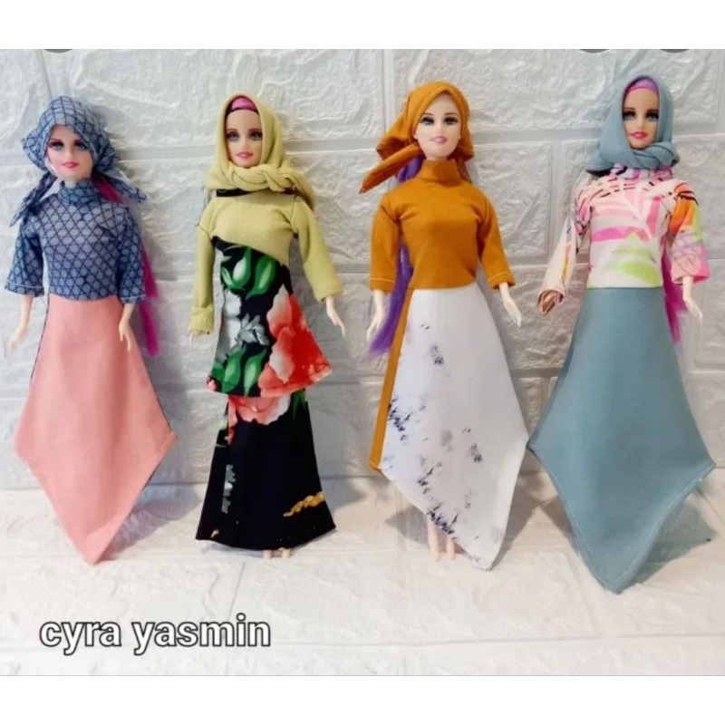 baju mainan barbie baju muslim
