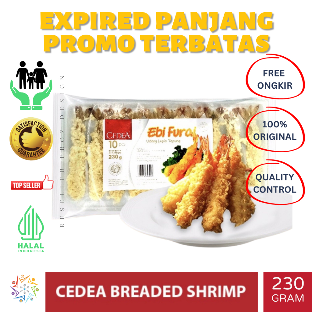 

CEDEA EBI FURAI 180GR | CIDEA UDANG TEPUNG | SIDEYA UDANG TEMPURA | TEMPURA UDANG CRISPY | CEDEYA