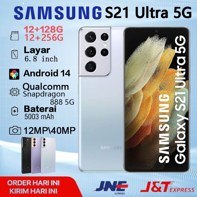 SINYAL PERMANEN SAMSUNG GALAXY S21 ULTRA 5G RAM 12 ROM 128/256/512 SECOND ORIGINAL LIKE NEW
