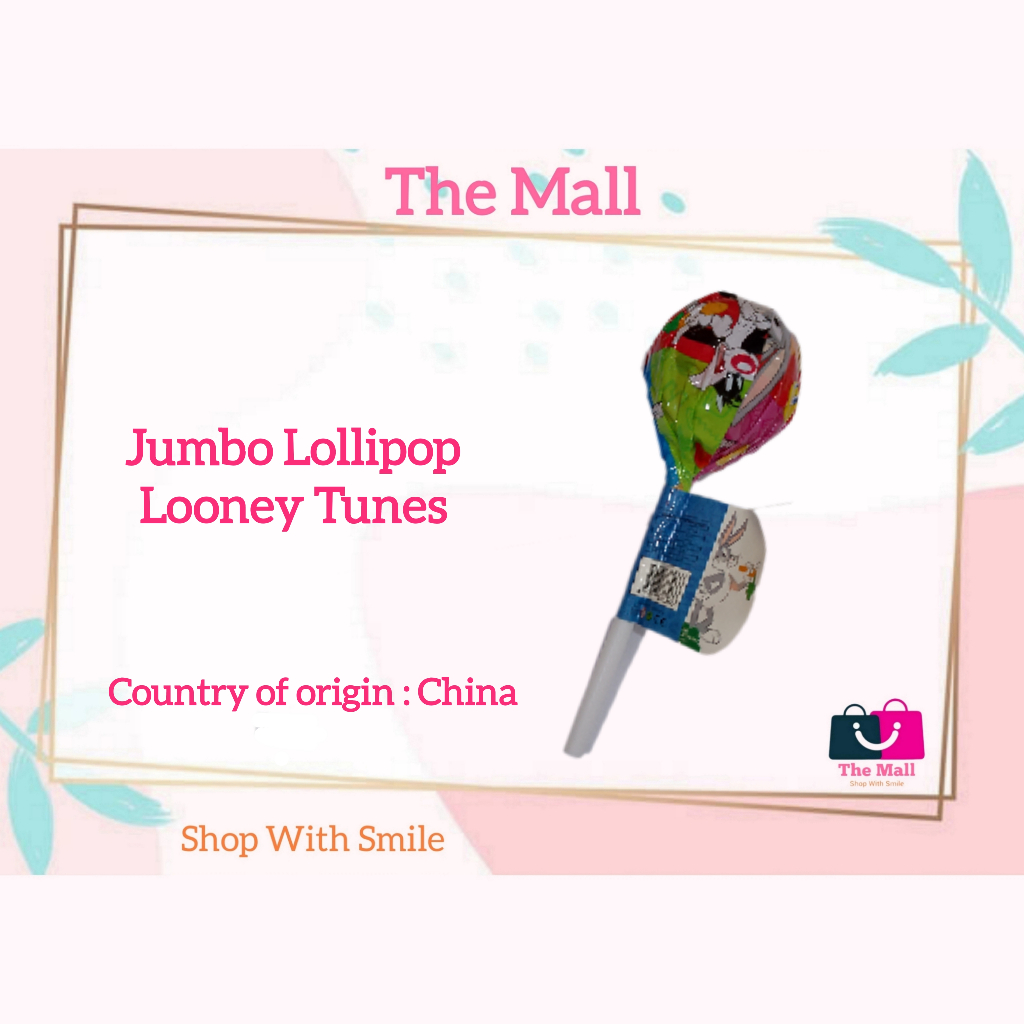 

(The Mall) Lollipop Jumbo Snack Permen Anak Looney Tunes Besar Surprise Lollipop