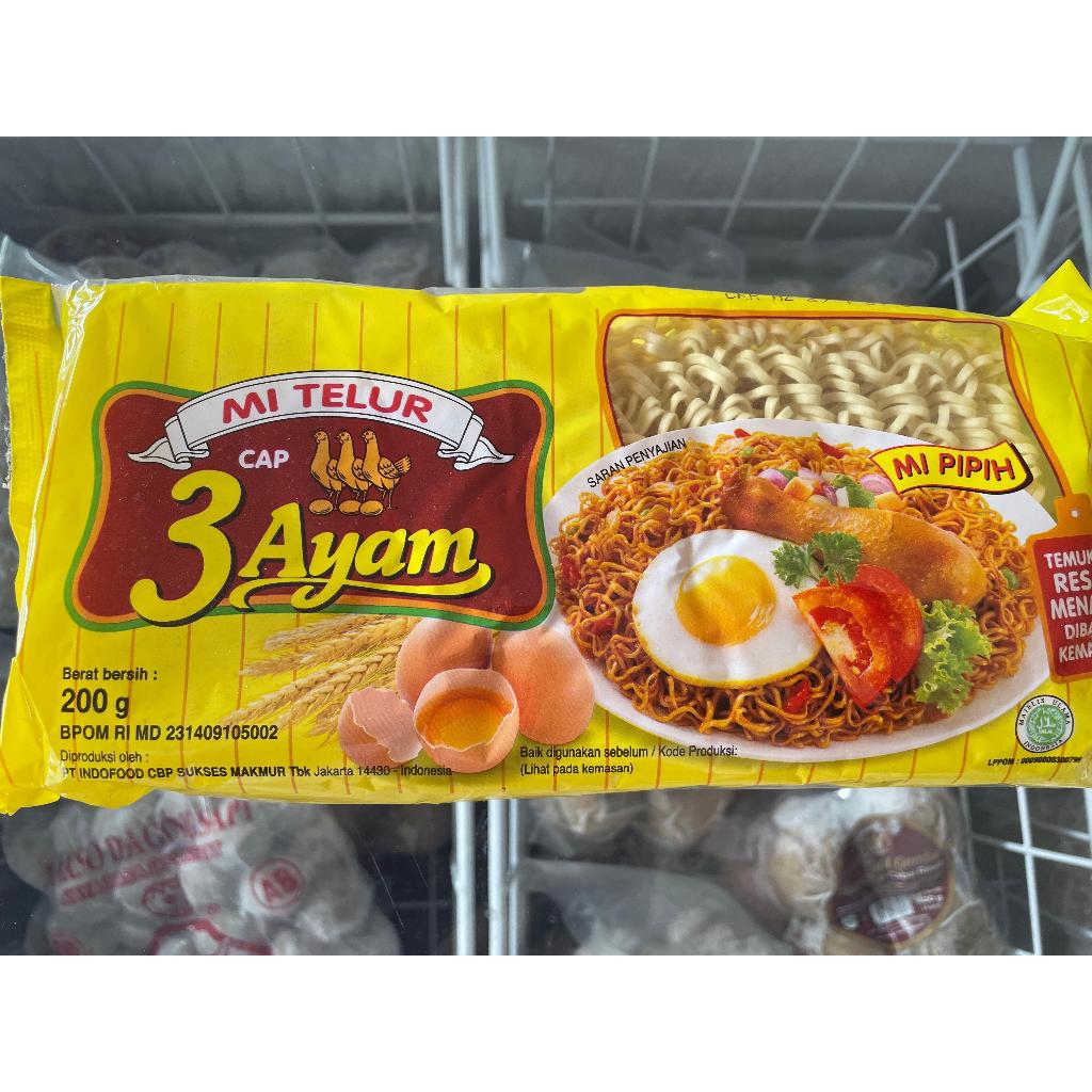 

Mie telur cap 3 ayam 200gr