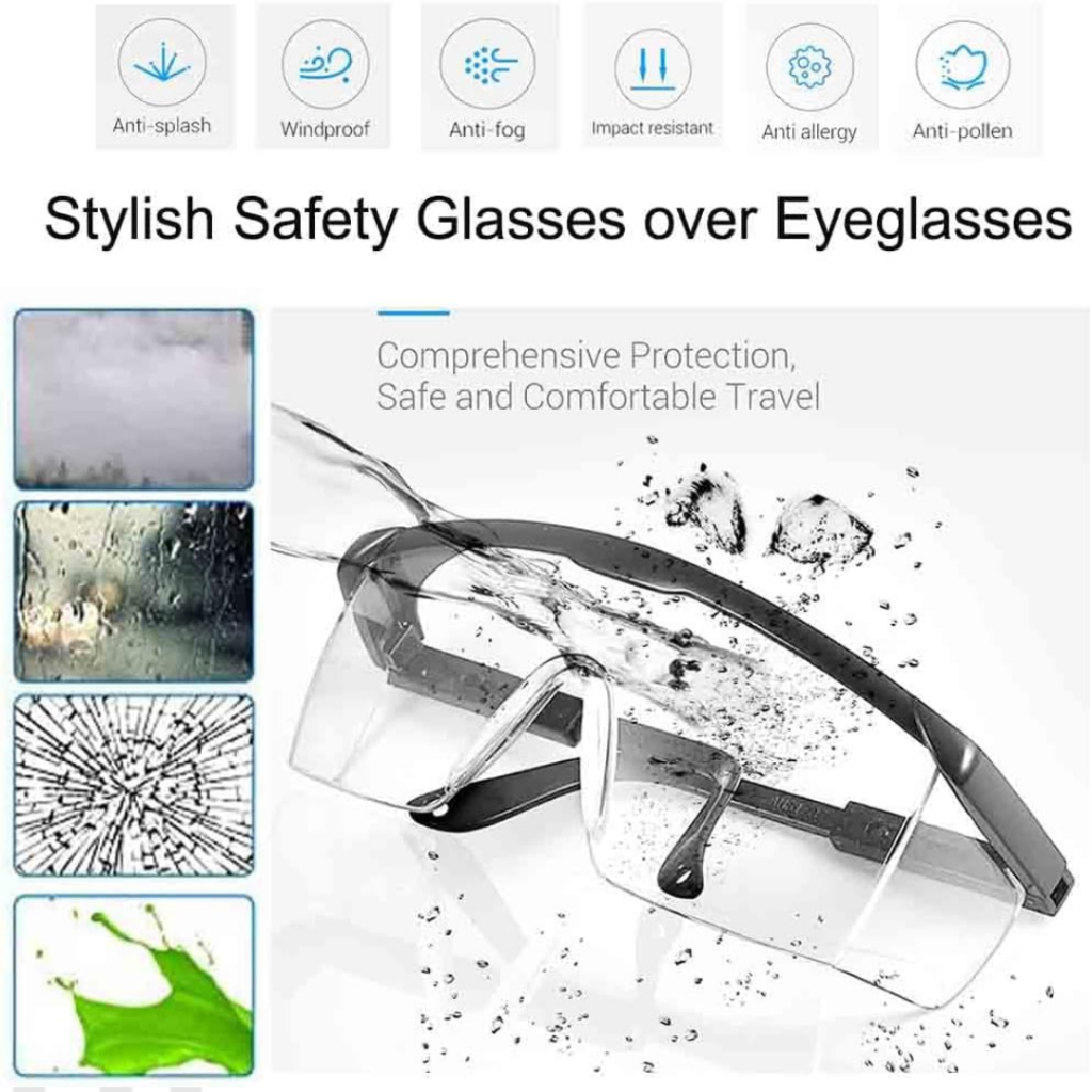 Kacamata Las BENING PUTIH KOTAK keren Safety Glasses Welding Kaca Mata Clear