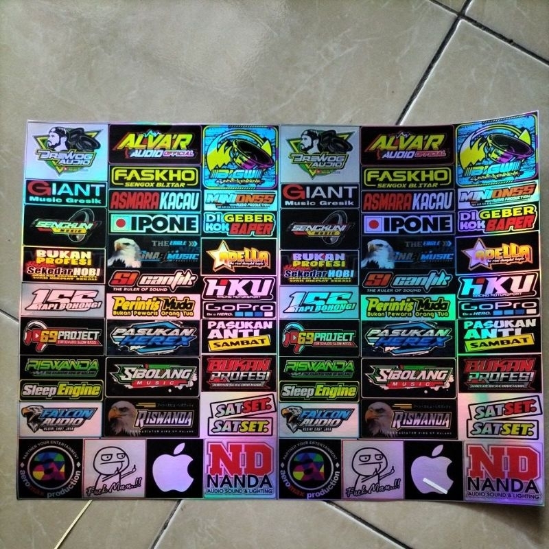 

STIKER SOUND DAN STIKER KATA KATA 1 LEMBAR | STIKER HOLOGRAM | STIKER PACK | STIKER 1 LEMBAR