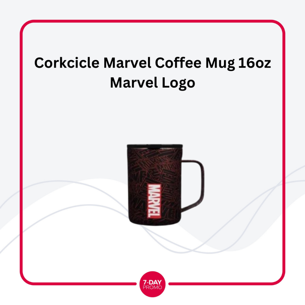 Corkcicle Marvel Coffee Mug 16oz Marvel Logo