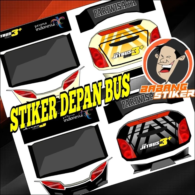 

Stiker Depan Bus cutting langsung copot waterproof