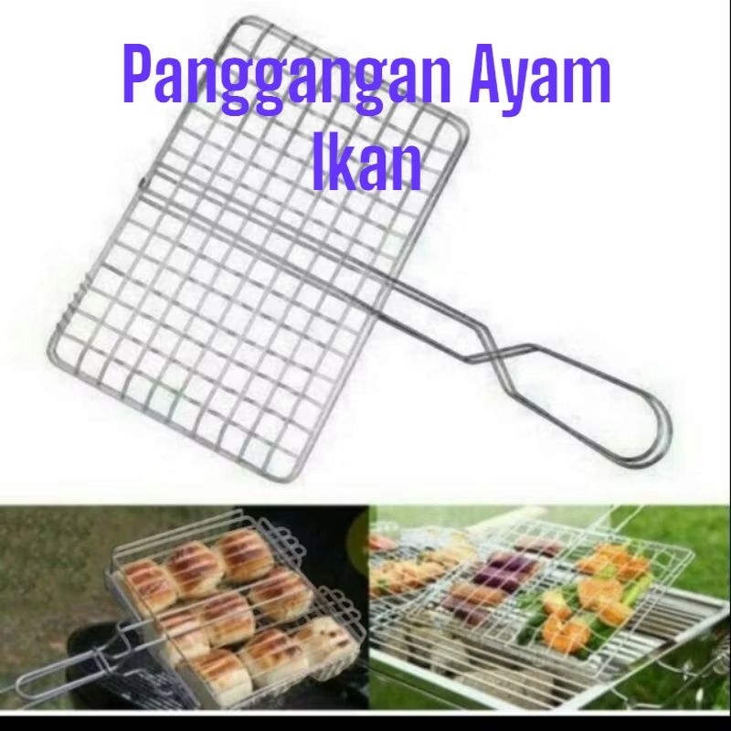 Panggangan arang Panggangan Sate ayam ikan stainless