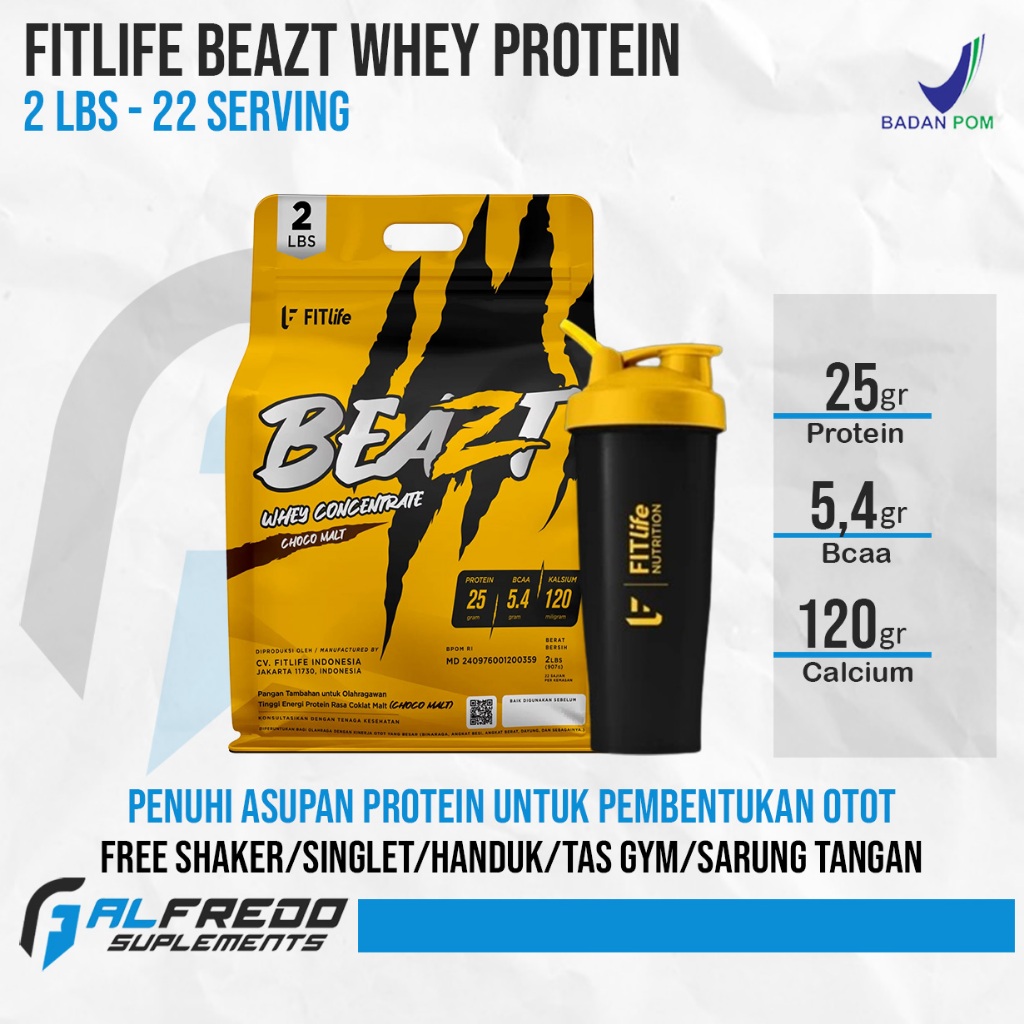Fitlife Beazt Whey Concentrate 2 Lbs Beast Whey Protein