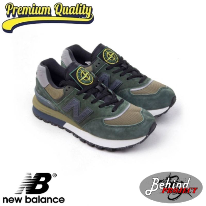 NB 574 X Stone Island Legacy Dark Green