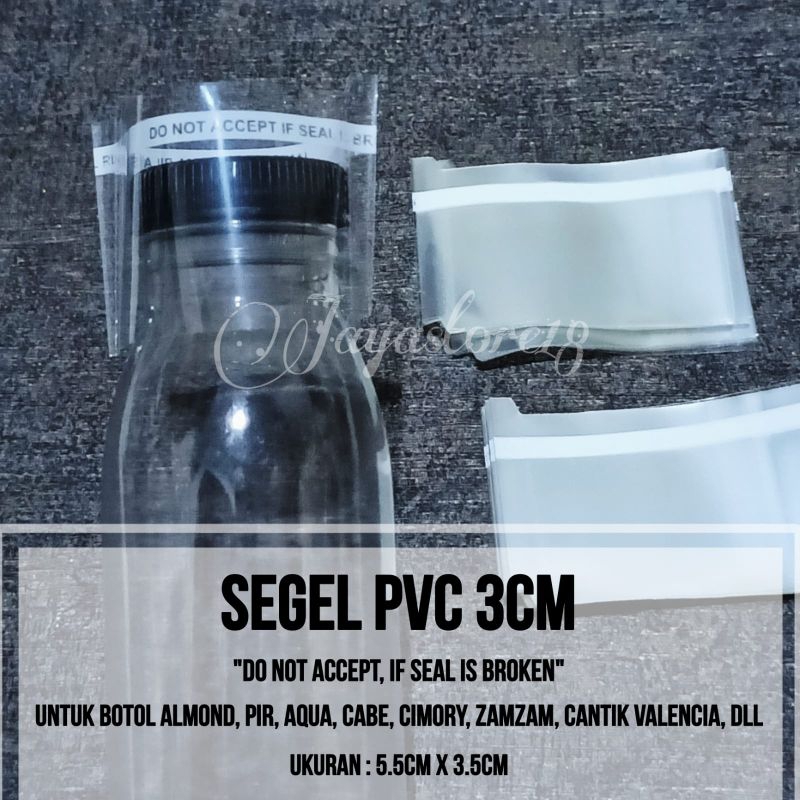 SEGEL PLASTIK PVC BOTOL Aqua Marjan Zamzam 100ml pier 250ml Cantik Valencia 350ml Almond 250ML 500ML