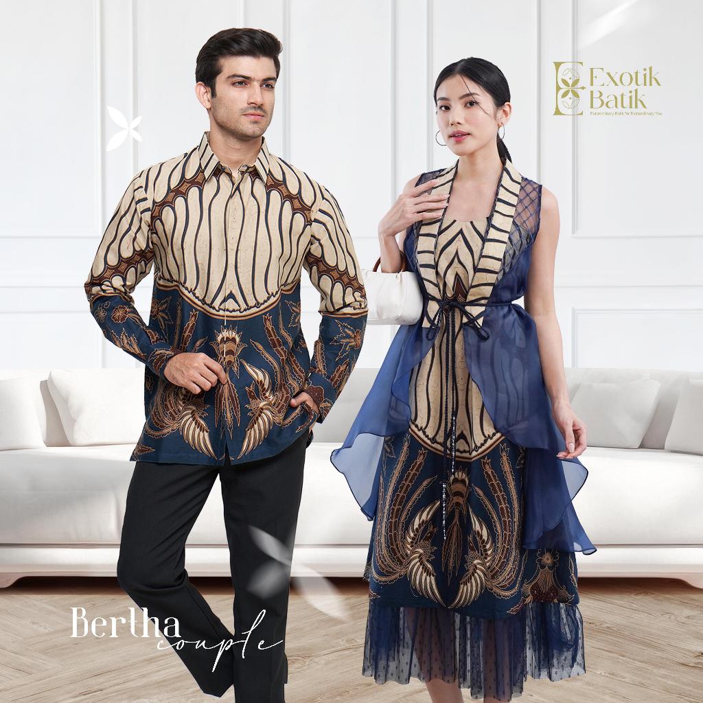 Bertha Inner Outer set/Batik Couple Keluarga/Couple Batik Premium/Baju Batik Kondangan /Baju Lamaran