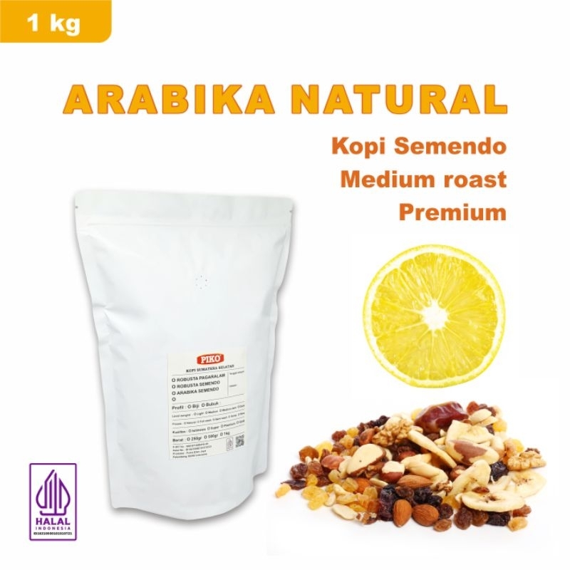 

Kopi Arabika Semendo Natural 1kg Biji Kopi Bubuk Arabica Premium