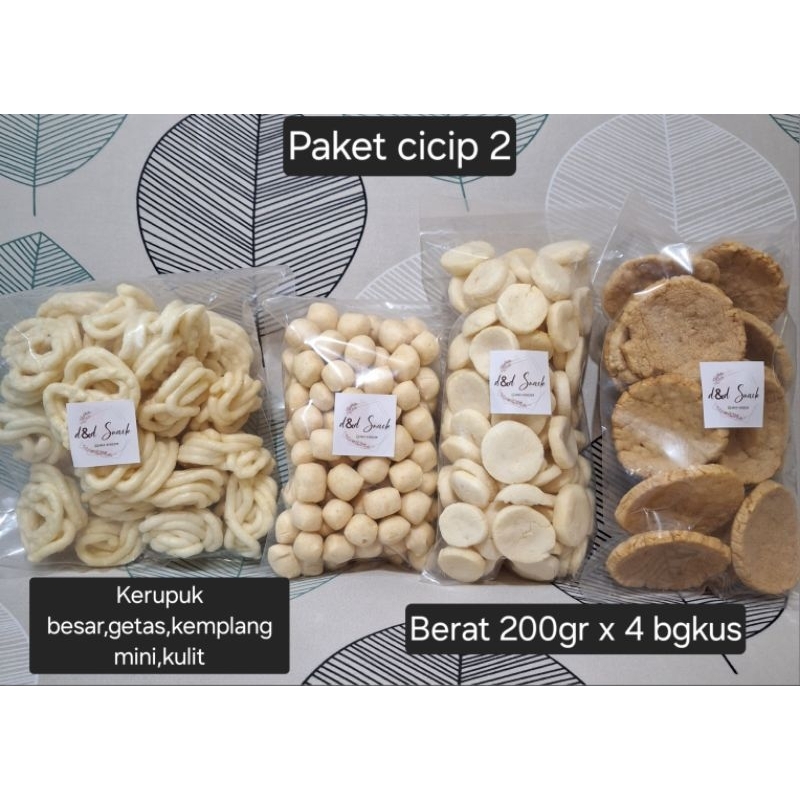 

Kemplang dan kerupuk super asli palembang. Paket cicip 2 (kerupuk besar,getas,kemplang mini&kulit). Berat 800gr (200gr x 4 bgkus)