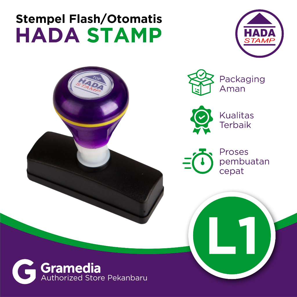 

Gramedia - Stempel Flash/otomatis Hada Stamp L1