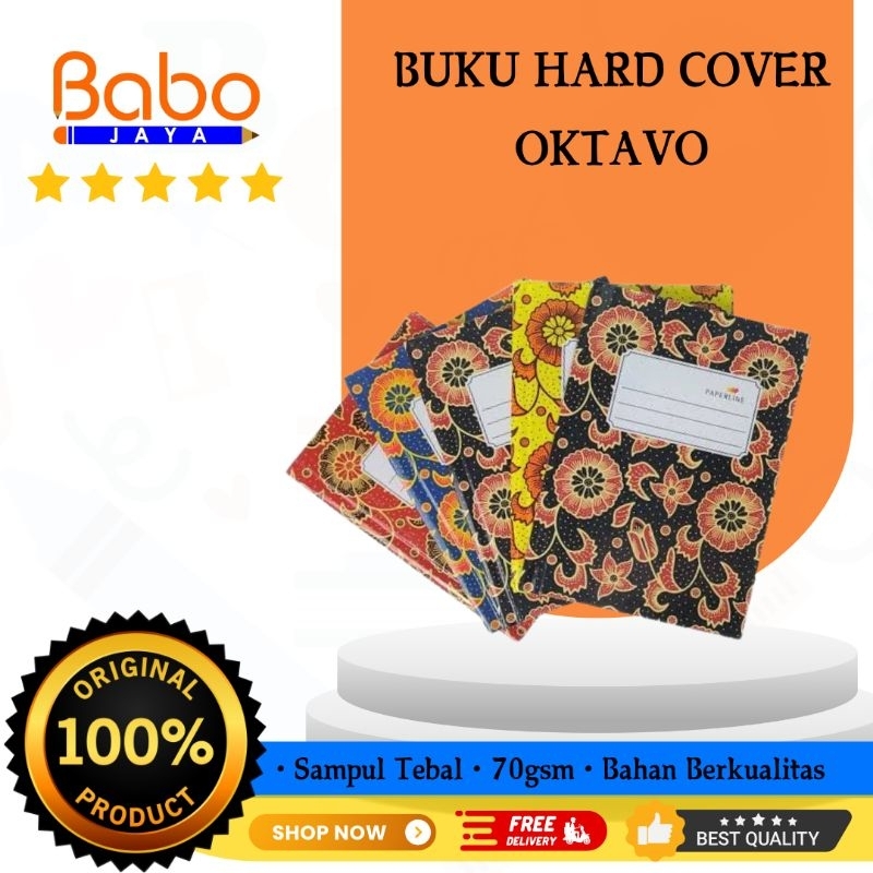 

BABO JAYA Buku Paperline Oktavo Hard Cover / A6/Buku Tulis/Alat Kantor