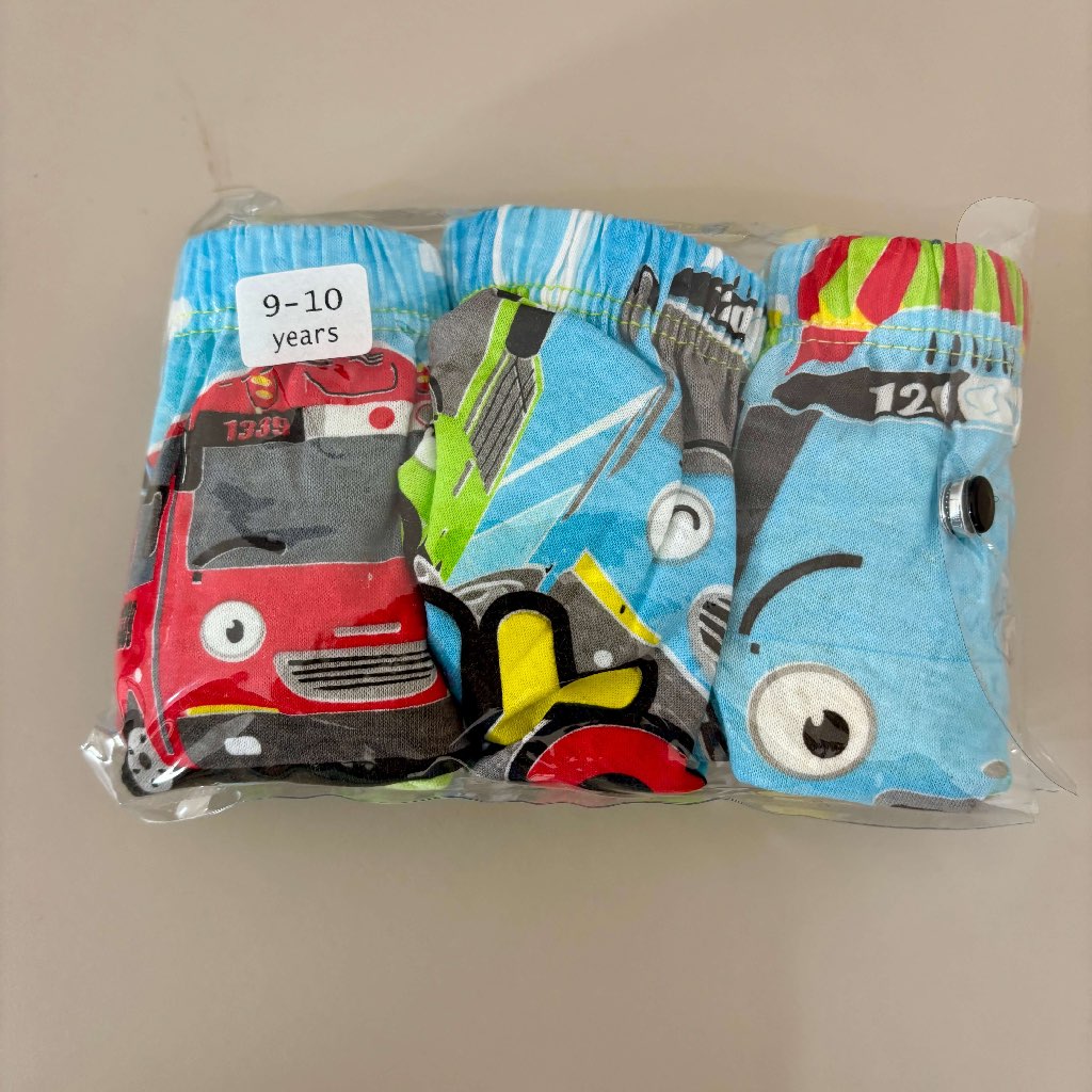 [3 PCS] CD Anak Cowok Tayo Bis Bus 100% Katun Celana Dalam Cotton Laki - 2 3 4 5 6 7 8 9 10 Tahun