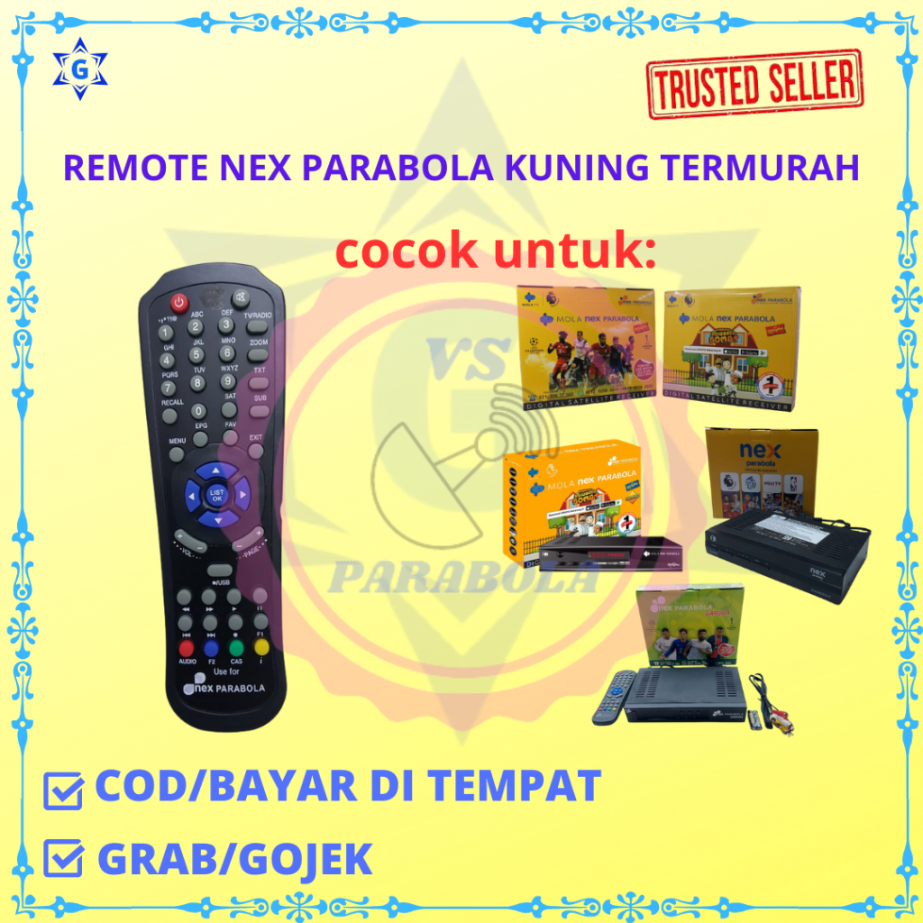 REMOTE RECEIVER NEX PARABOLA KUNING/PUTIH/HITAM/GARUDA G1