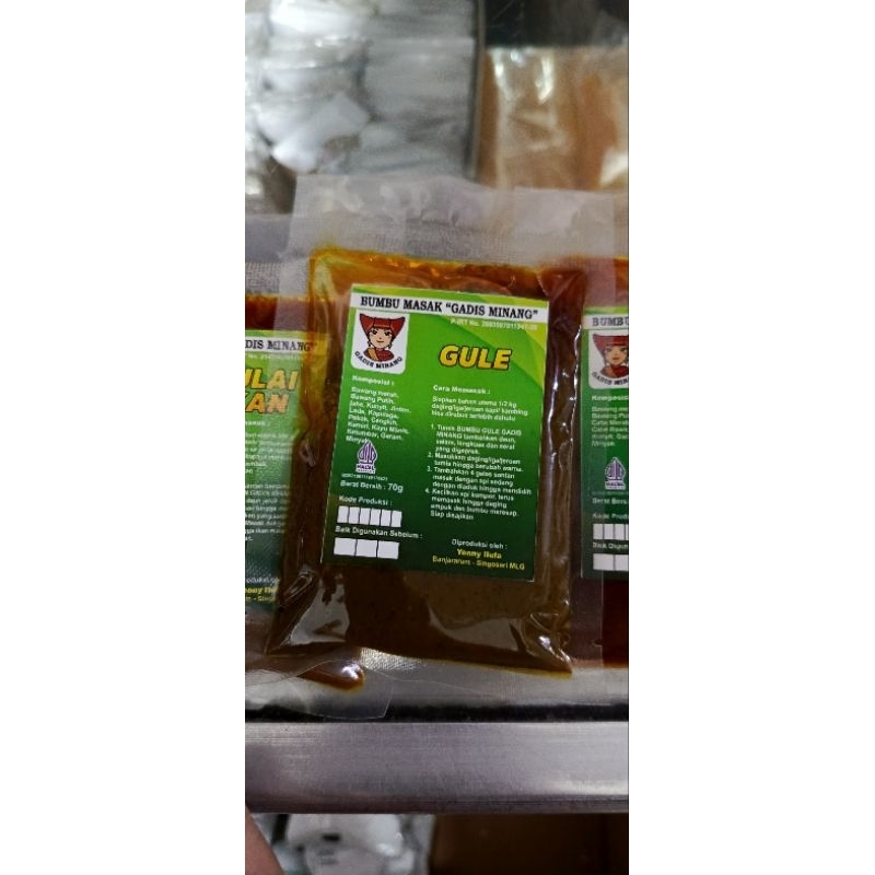 

Bumbu Masak Gadis Minang GULE