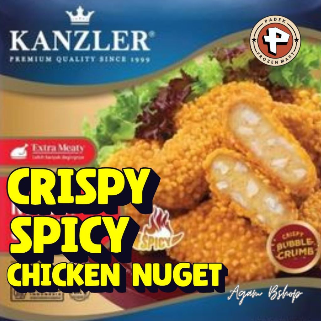 

Kanzler Crispy Spicy Chicken Nugget / Naget Ayam Crispy / Padek Frozen Mart