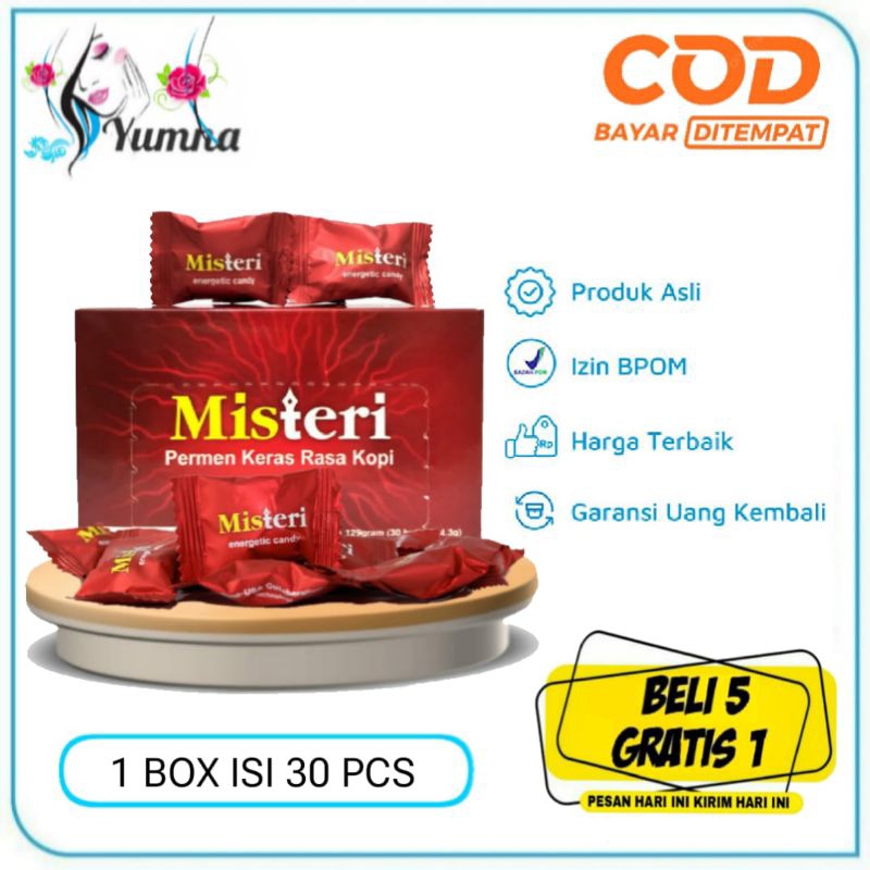 MISTERI candy original - permen stamina pria dewasa 1box isi 30 pcs