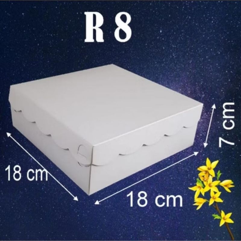 

R8 310 isi 50 lmb Dos Duplex 18x18 kotak makanan nasi kue hampers