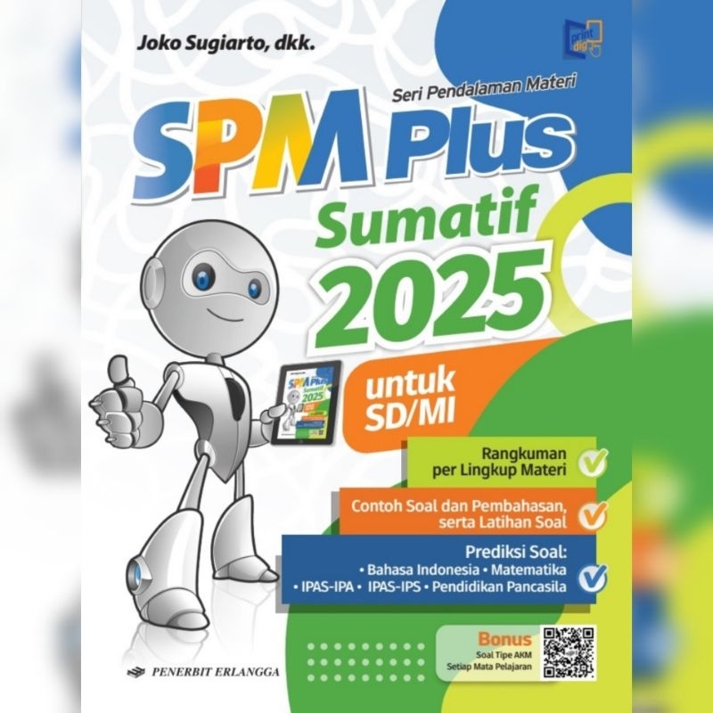 SPM PLUS US SD/MI 2025 + Kunci Jawaban Penerbit Erlangga