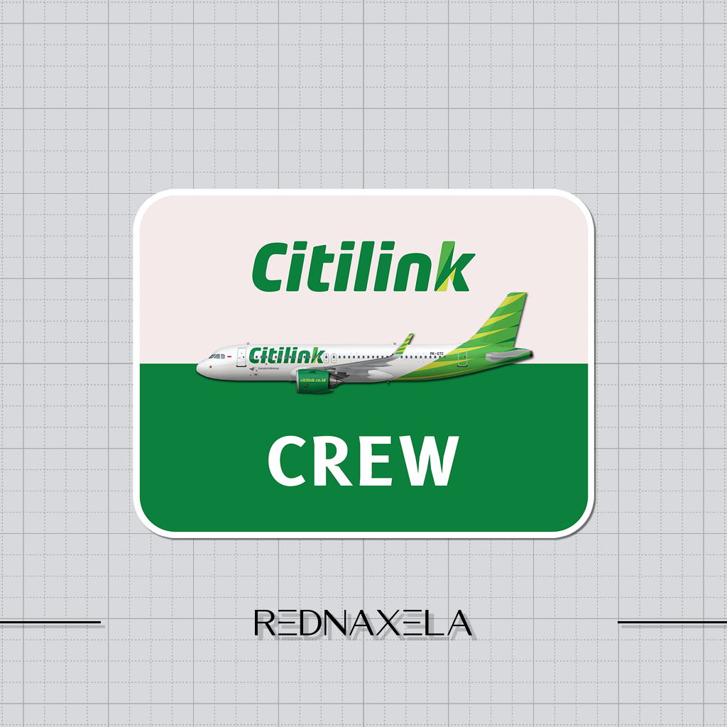 

Stiker Vinyl Citilink Indonesia Card Model Crew Sign Sticker