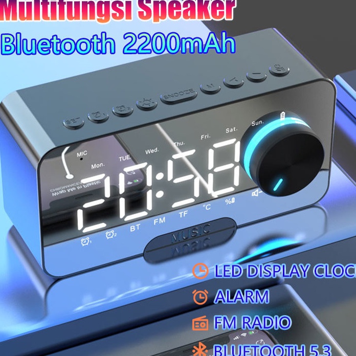 Diskon Speaker Bluetooth Poble Dan FM Radio Wireless Bass Music Box Speaker M Stereo Orinal Jam Spea