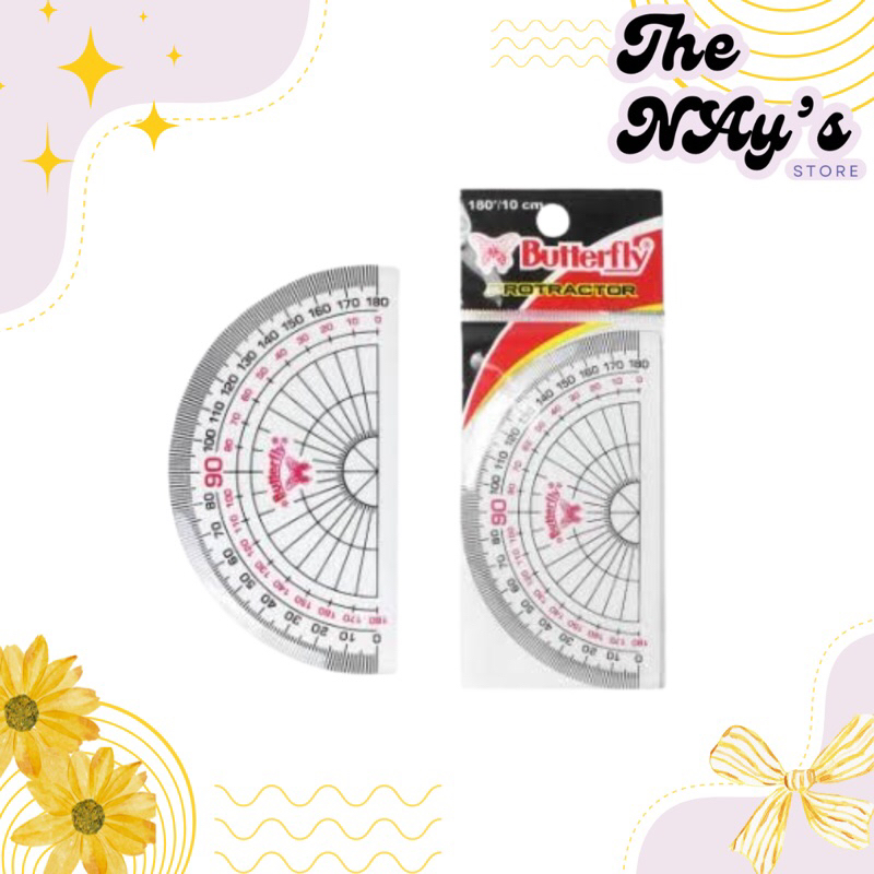 

Penggaris/Mistar Busur Plastik Butterfly 180 Derajat (Pcs)