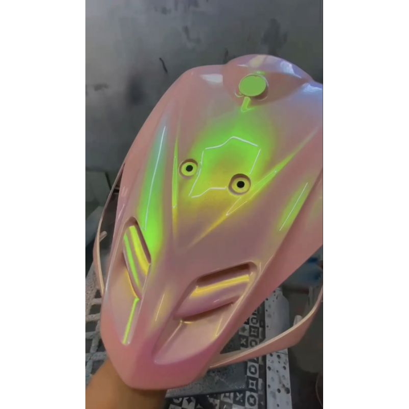 Bunglon Goblin Green Partikel Kasar, Goblin Green Monster Jenis PU, Gold Green Blue