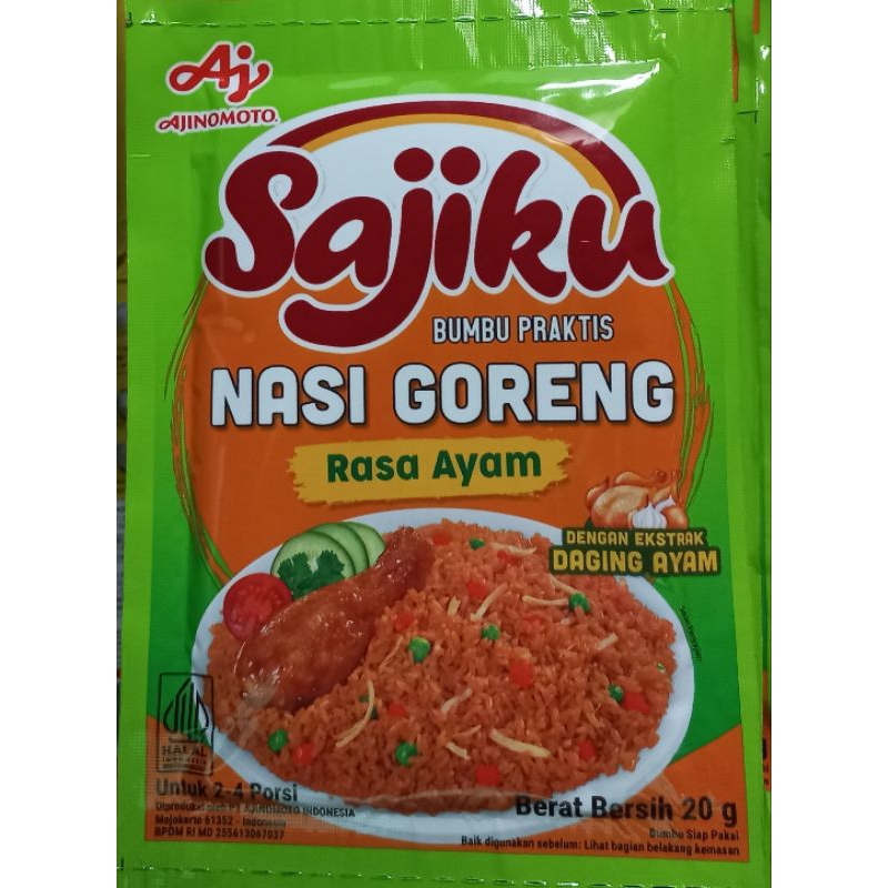 

Sajiku Nasi Goreng 1 Renceng Isi 10 Bungkus @20g