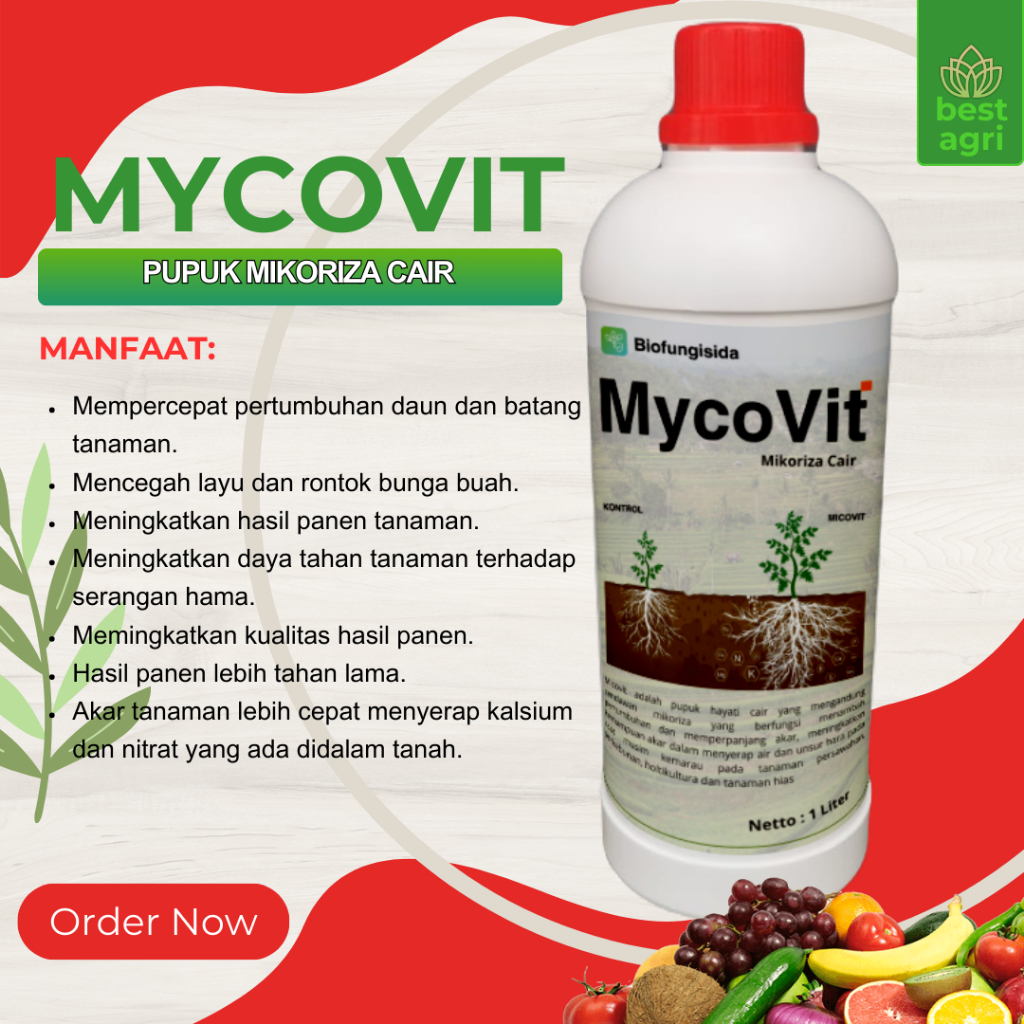 Mycovit 1 Liter Pupuk Mikoriza Cair Booster Akar